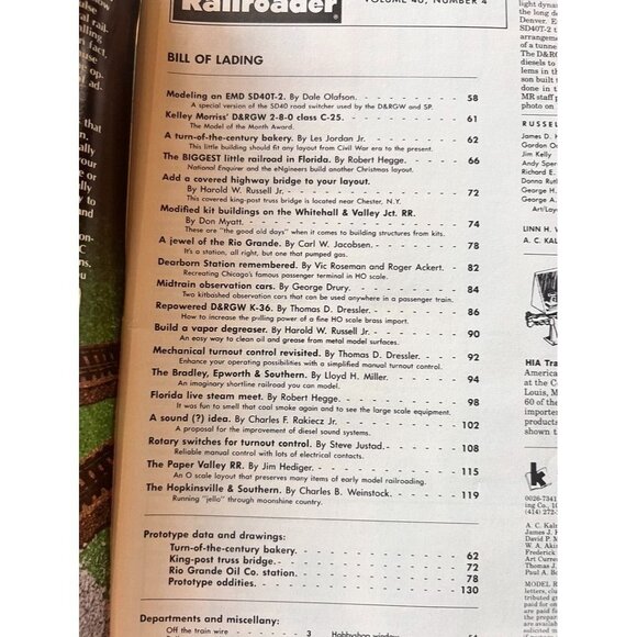 Vintage Model Railroader Magazines Lot of 6 Issues APR JUL AUG SEP OCT DEC 1979 - Picture 3 of 13